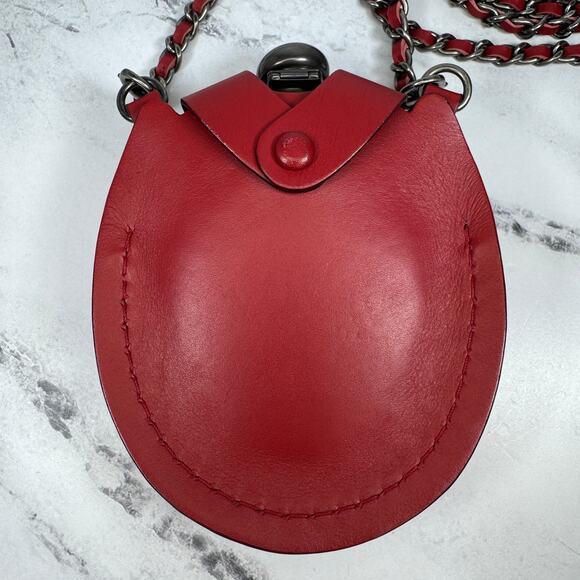 Chanel Sporran Flask Bag Coco CC Bottle Shoulder/Crossbody Chain Red Rare 2013 - Picture 5 of 16